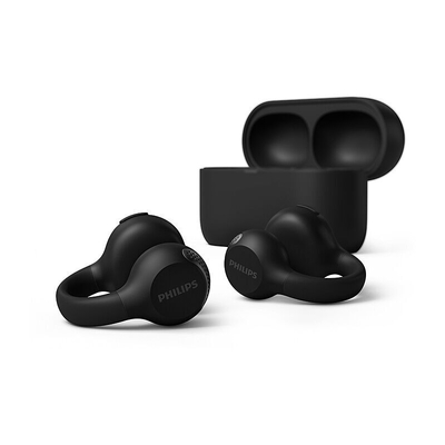 Philips TAQ2000BK/97 Clip-On Open-Ear Wireless Earbuds, Black