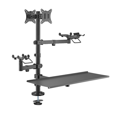 Brateck POS Mounting Solution for Dual Screens w/ Keyboard Tray