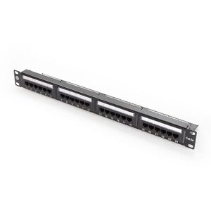 SERVEREDGE 24 Port CAT5e Patch Panel - 1RU UTP- Includes Cable Management Bar