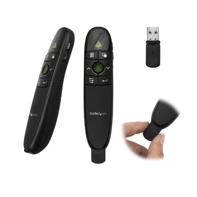 StarTech Presentation Pointer - Radio Frequency - USB - Laser - Black - PRESREMOTE