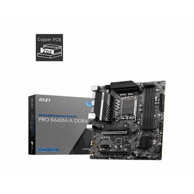MSI PRO B660M-A DDR4 LGA 1700 Micro-ATX Motherboard
