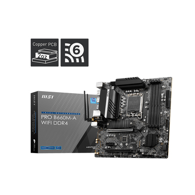 MSI PRO B660M-A WIFI DDR4 LGA 1700 Micro-ATX Motherboard