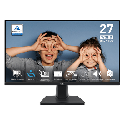 MSI PRO MP275Q 27" 2K WQHD 100Hz 1ms IPS Business Monitor w/ Speakers