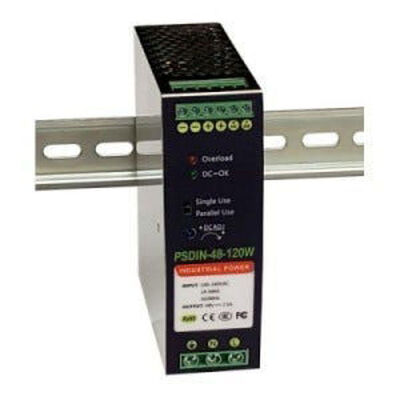 Tycon Power PSDIN-48-120W 48VDC 120W adjustable, DIN Rail Mounted Industrial 120/240VAC Power Supply. -40 to +70C