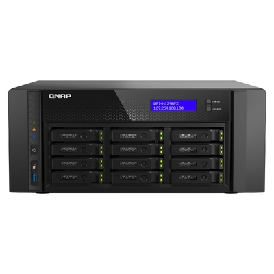 QNAP QAI-h1290FX-7302P-128G 12-Bay EPYC 7302P 128GB GPU-ready edge on-premises AI NAS 