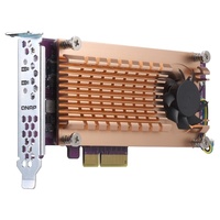 QNAP QM2-2P-244A Dual M.2 22110/2280 PCIe SSD Expansion Card 