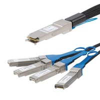 StarTech MSA Compliant QSFP+ Direct-Attach Twinax Breakout Cable - 1 m (3.3 ft) QSFP4SFPPC1M