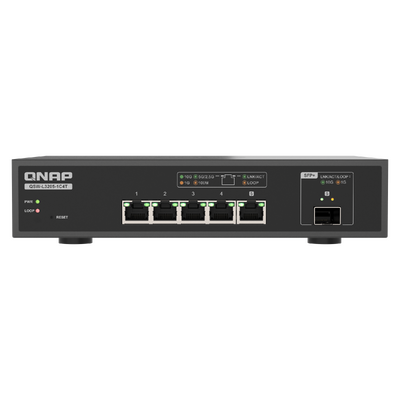 QNAP QSW-L3205-1C4T, 6 ports 10Gbps, 1 port 10GbE SFP+/RJ45 Combo Ports