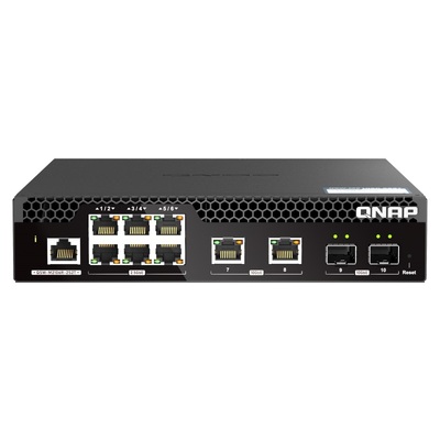 QNAP QSW-M2106R-2S2T 10GbE and 2.5GbE Layer 2 Web Managed Switch for SMB