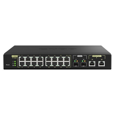 QNAP QSW-M2116P-2T2S 16-Port PoE+ 2-Port PoE++ 2-Port SFP+ Managed Switch