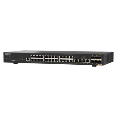 QNAP QSW-M2130-4C2S24T Rackmount 24x 2.5GbE Base-T ports, 2x 10GbE SFP+ ports Layer2 web Managed switch