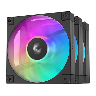 DeepCool FD12 ARGB-3 IN 1 Performance 120mm Fan, Black, 3-Pack - R-FD12-BKAPN3-G