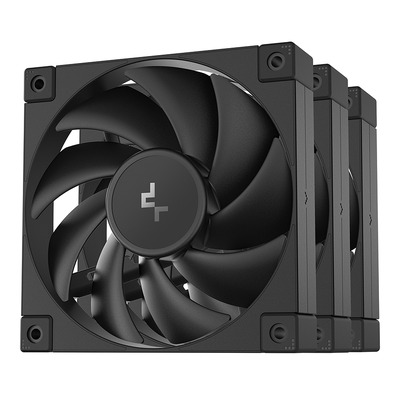DeepCool FD12-3 IN 1 Performance 120mm Fan, Black, 3-Pack - R-FD12-BKNPN3-G