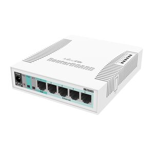 Mikrotik RB260GS 5x Gigabit Ethernet Smart Switch, SFP cage, plastic case, SwOS