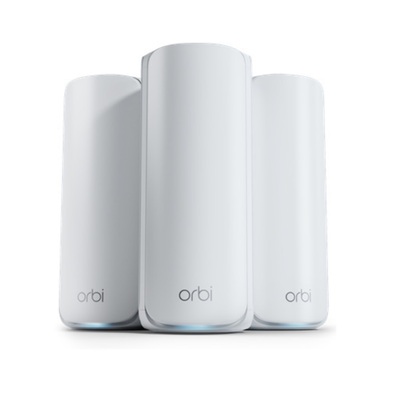 NETGEAR Orbi RBE773 BE11000 Tri-Band WiFi 7 Whole Home Mesh System (3 Pack​)