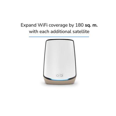 NETGEAR Orbi RBS860 Tri-Band WiFi 6 Mesh Add-on Satellite - (RBS860-100APS)