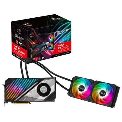 ASUS AMD Radeon ROG-STRIX-LC-RX6900XT-O16G-GAMING RX 6900 XT Liquid-Cooled Gaming Graphics Card, EATX Chassis Compatible