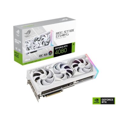 ASUS nVidia GeForce ROG-STRIX-RTX4080-O16G-WHITE Graphics Card