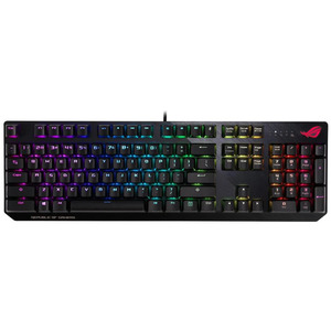 Asus XA04 STRIX SCOPE DX/BL ROG Strix Scope Deluxe RGB Wired Mechanical Gaming Keyboard, Cherry MX Switches, Aluminum Frame
