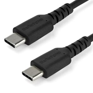 StarTech 2m USB C Charging Cable, Durable Aramid Fiber M/M 60W Black - RUSB2CC2MB