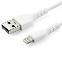 StarTech Durable Lightning Cable |Aramid Fiber | EMI Protection | TPE Cable Jacket RUSBLTMM2M