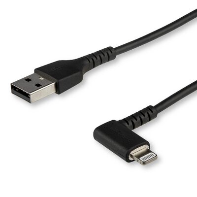 Startech RUSBLTMM2MBR Cable - Black Angled Lightning to USB 2m