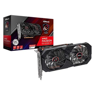 ASRock Radeon RX 6500 XT Phantom Gaming D 4GB OC Video Card - RX6500XT-PGD-4GO