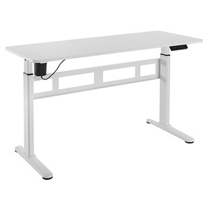 Brateck Stylish Single-Motor Sit- Stand Desk (White)  1400x600x740~1200mm