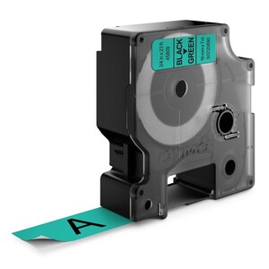 Dymo D1 Standard Label 19mm x 7m - Black on Green