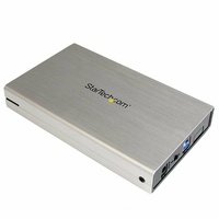 StarTech 3.5in Silver USB 3.0 External SATA HDD Enclosure with UASP - S3510SMU33