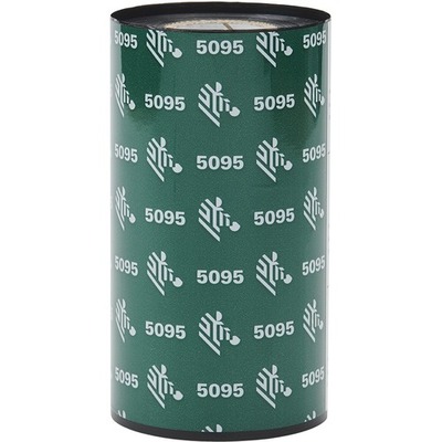Zebra Resin Ribbon, 40mmx450m (1.57inx1476ft), 5095; High Performance, 25mm (1in) core - S5095BK04045