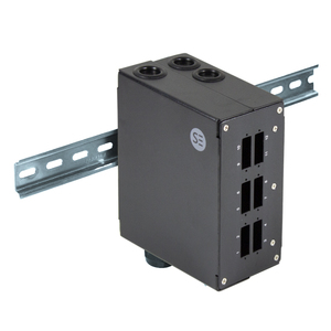 SERVEREDGE Din Rail Mount Enclosure - 6 Port SC Duplex/LC Quad