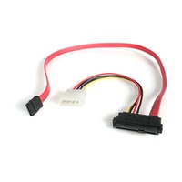 StarTech 18in SAS 29 Pin to SATA Cable with LP4 Power - SAS729PW18
