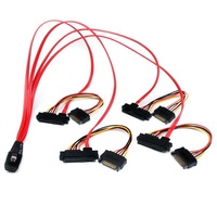 StarTech 50cm Internal Mini SAS Cable, SFF8087 to 4x SFF8482 - SAS808782P50