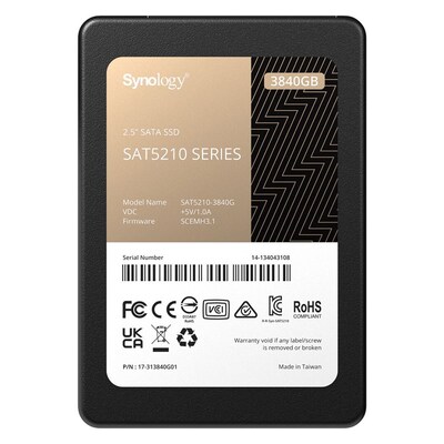 Synology SAT5210 3.84TB 2.5" SATA Enterprise SSD - SAT5210-3840G