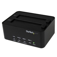 StarTech USB 3.0 SATA Hard Drive Duplicator & Eraser Dock - Standalone 2.5/3.5in HDD & SSD Eraser and Cloner SATDOCK2REU3