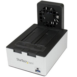 StarTech USB 3.0 Dual SATA HDD Docking Station with Fast-Charge USB Hub, Black - SDOCK2U33HFB