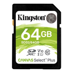 Kingston 64GB SD Card SDHC/SDXC Class10 UHS-I Flash Memory 85MB/s Read 100MB/s Write Full HD for Photo Video Camera