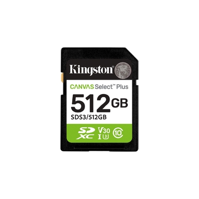 Kingston 512GB Canvas Select Plus UHS-I SDXC Memory Card - SDS3-512GB