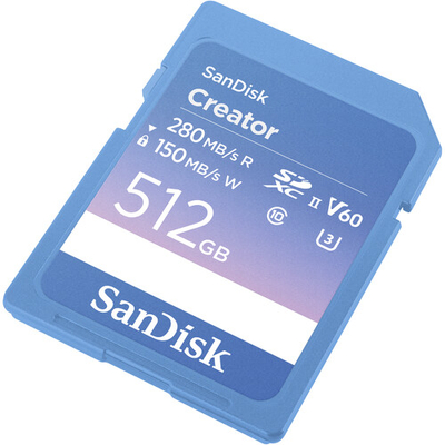 SanDisk 512GB SDSDXEP-512G-GNCIS Creator Series UHS-II SDXC Memory Card