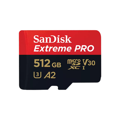 SanDisk 512GB Extreme PRO MicroSDXC UHS-I Memory Card - 200MB/s - SDSQXCD-512G-GN6MA