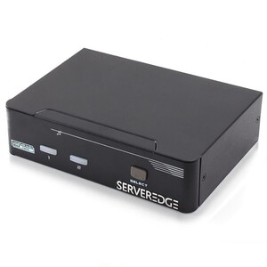SERVEREDGE 2-Port Dual Monitors DVI USB KVM Switch with Audio & Mic