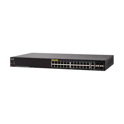 CISCO (SF350-24P-K9-AU) CISCO SF350-24P 24-PORT 10/100 POE MANAGED SWITCH