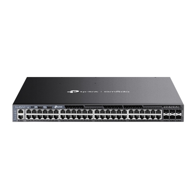TP-LINK SG6654XHP Omada 48-PortGigabit Stackable L3 Managed PoE+ Switch with 6 10GE SFP+ Slots