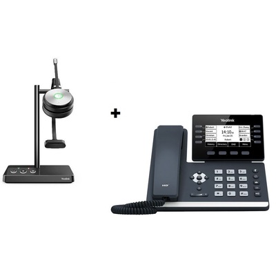 Yealink SIP-T53W 12 Line IP HD Phone Bundle with WH62-M wireless Headset
