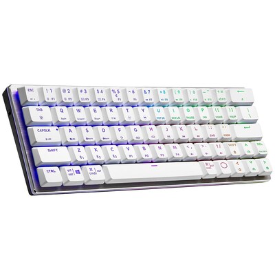 Cooler Master SK622 White RGB Compact Wireless Mech Keyboard - Low Profile Blue-SK-622-SKTL1-US