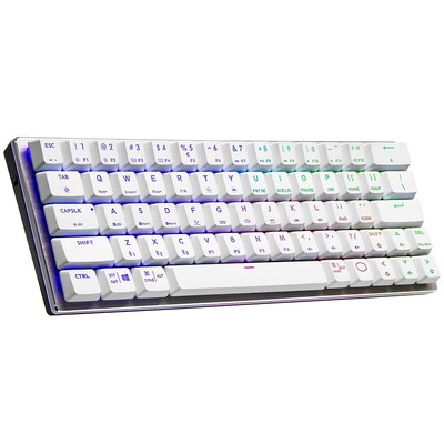 Cooler Master SK622 White RGB Compact Wireless Mech Keyboard - Low Profile Red-SK-622-SKTR1-US