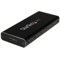 StarTech M.2 SSD Enclosure for M.2 SATA SSDs - USB 3.1 (10Gbps) with USB-C Cable SM21BMU31C3