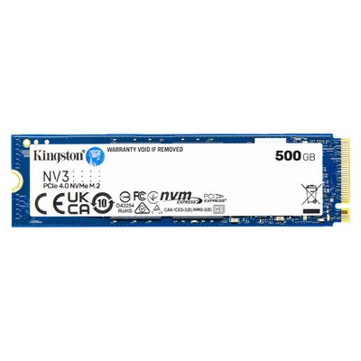 Kingston NV3 500GB PCIe 4.0 NVMe M.2 2280 SSD - SNV3S-500G