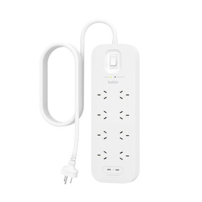 Belkin 8-Outlet Surge Protector with Dual USB-C 30 W PPS and 2 m Cord